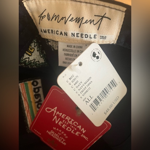 NWT FP Movement Free People Patchwork Baseball Hat Navy Anthropologie Lululemon - Picture 9 of 9